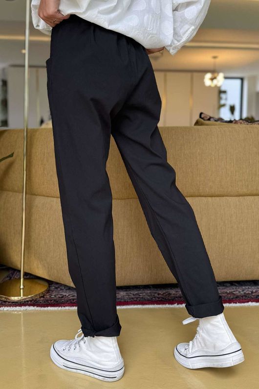 Made in Italy Luxury Smooth Magic Trouser Black *